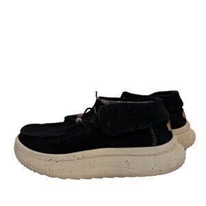 Hey Dude Wendy Peak Fold Boot Womens Size 9 Black Suede Casual